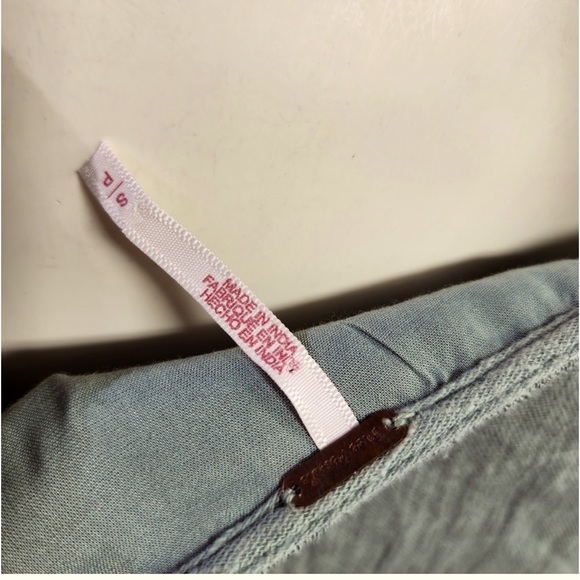 Free People L S Gauze Peasant Style Smock Tunic small Beautiful Green - Picture 4 of 5